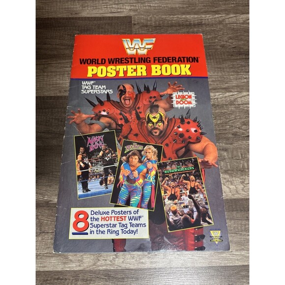2 1991 WWF Poster Book Tag Teams Legion Doom And Superstars Hulk Hogan Books - Picture 6 of 9